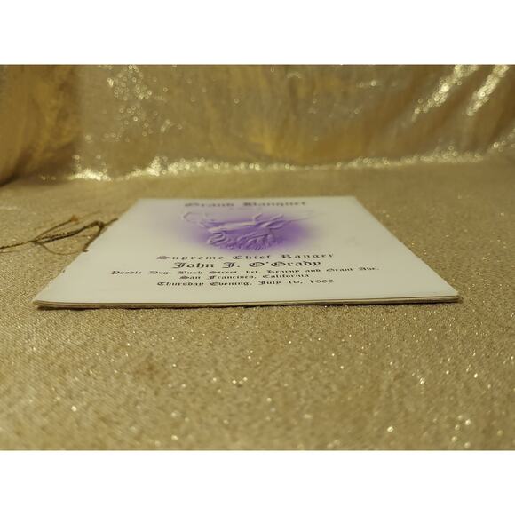 RARE Program Menu, 1908 Grand Banquet Supreme Chief Ranger Foresters Of America - Picture 3 of 11